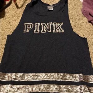 PINK Victoria's Secret Dark black Tee